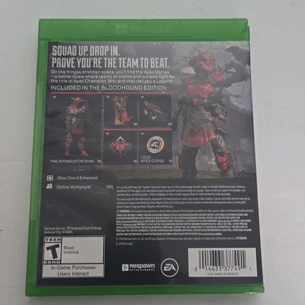adidas Red Apex Legends Xbox One Game Case - Picture 4 of 4